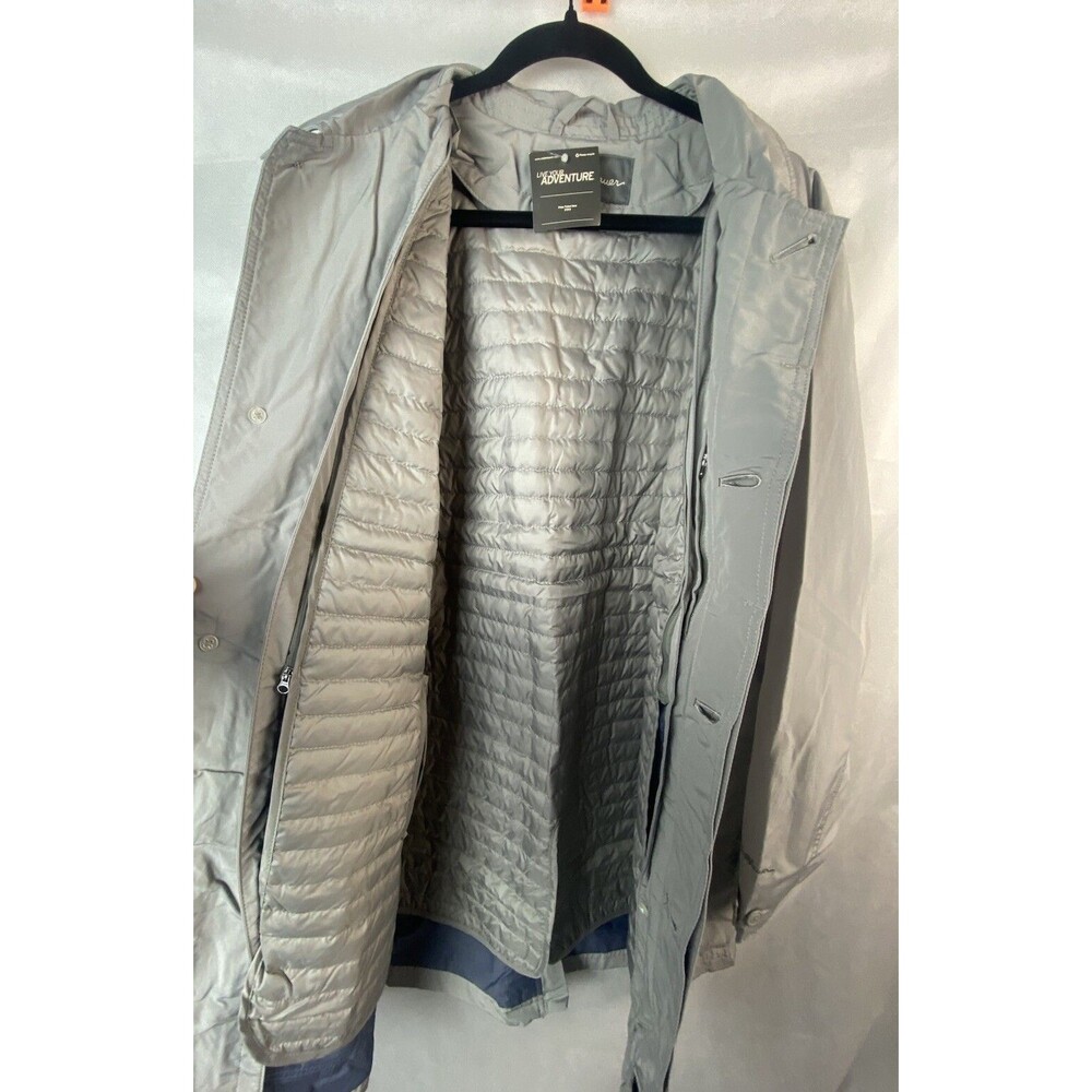 Eddie Bauer Jacket Mens TL‎ Gray Goose Down Winter Trench All Seasons Waterproof - Picture 6 of 14